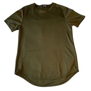 Forever 21 Men's Mesh Olive Green T-Shirt